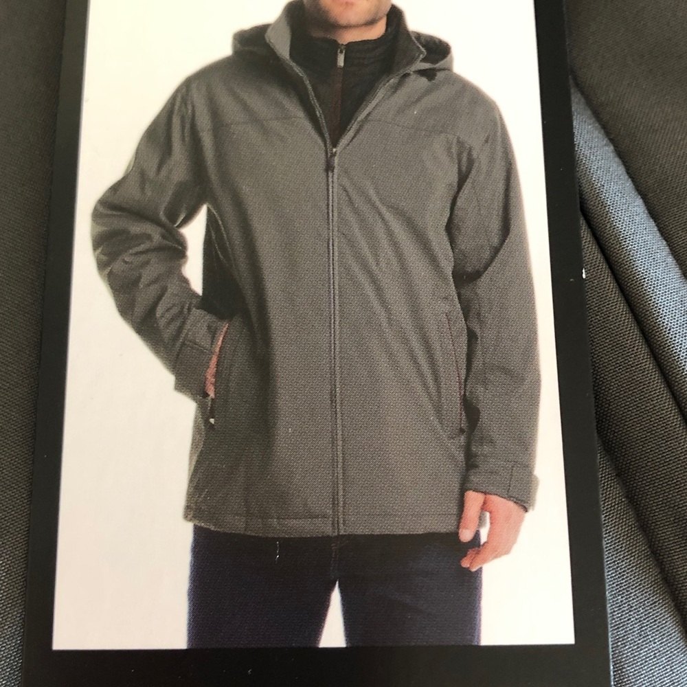 NWT Weatherproof stretch teck Tech Men's Jacket Removable Hood